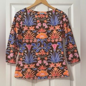 NWT J McLaughlin Wavesong Stained glass top